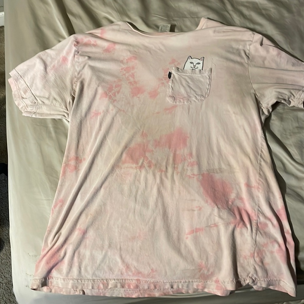 Pink splotched XL Ripndip t-shirt